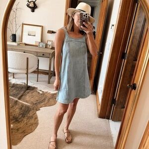 MADEWELL Denim A-Line Sleeveless Mini Dress